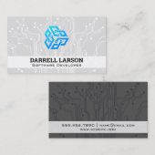 Visite Logo Blue Ai Tech | Fond de carte mère (Devant / Derrière)