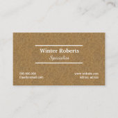 Visite Logo carte de visite, professionnel kraft en bois (Devant)