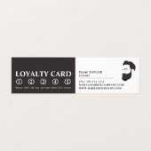 Visite Logo de barbe, Barbiers pour hommes, carte de fidé (Intérieur déplié)
