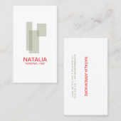 Visite Logo de boîte du milieu du siècle (Taupe II) Carte (Devant / Derrière)