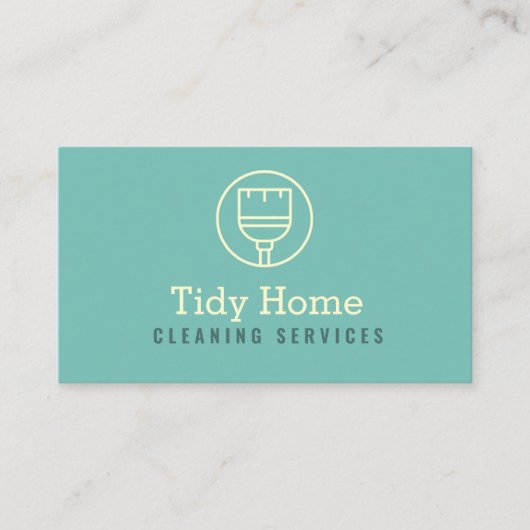 Visite Logo de chambre Service de nettoyage moderne Carte (Devant)