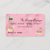 Visite Logo de la carte de crédit en marbre rose Rose Gol (Devant)