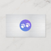 Visite Logo de la patte de chien à dégradé violet | Carte (Devant)