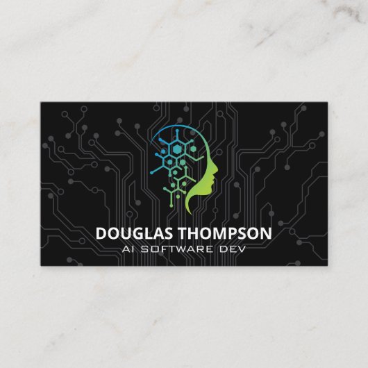 Visite Logo de la technologie AI | Carte de circuit (Devant)