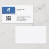 Visite Logo de l'onglet bleu du traducteur Carte de visit (Devant / Derrière)