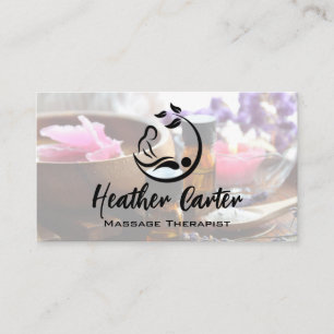 Visite Logo de massage   Spa Huiles Salines Carte de visi
