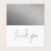 Visite Logo de script Silver Foil Carte de remerciements (Extérieur déplié)