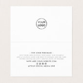 Visite Logo de script Silver Foil Carte de remerciements (Intérieur déplié)