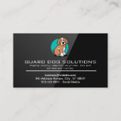 Visite Logo du chien K9 | Black Gloss Logo Carte de visit (Dos)