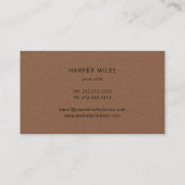 Visite Logo empreinte de patte rustique groomer carte de  (Dos)