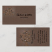 Visite Logo en bronze majestueux de crête de carte de (Devant / Derrière)