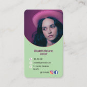 Visite Logo Marque de maquillage moderne Artiste Carte de (Devant)