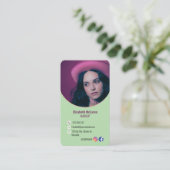 Visite Logo Marque de maquillage moderne Artiste Carte de (Debout devant)