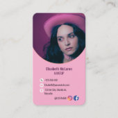 Visite Logo Marque de maquillage moderne Artiste Carte de (Devant)