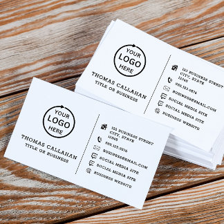 Visite Logo personnalisé carte de médias sociaux minimali