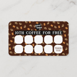 Visite Logo personnalisé et carte de fidélité au café QR 