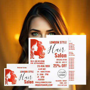 Visite Logo pour cheveux, Styliste de cheveux, Carte de v