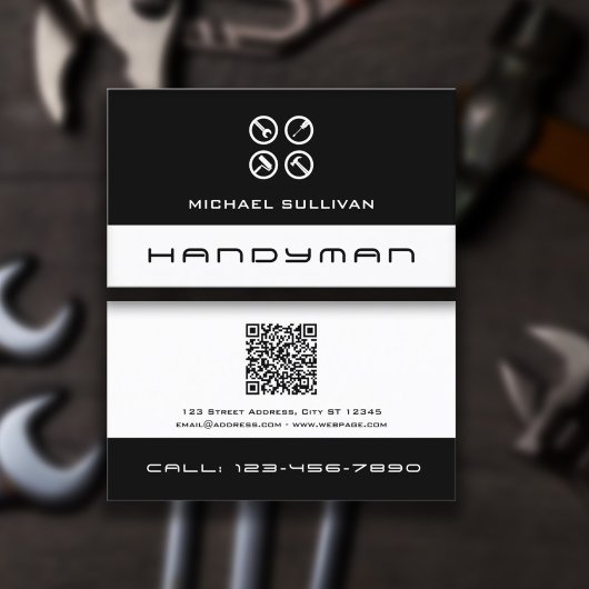 Visite Logo professionnel propre de bricoleur Carte de vi