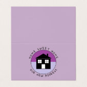 Visite Logo Purple House, Carte de changement d'adresse (Extérieur déplié)