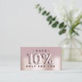 Visite Logo QRCODE 10%OFF Remise Insérer Rose de carte (Debout devant)