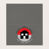 Visite Logo Red House, Carte de changement d'adresse (Extérieur déplié)