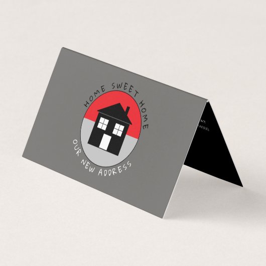 Visite Logo Red House, Carte de changement d'adresse (Devant)