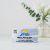 Visite Logo technique du panneau solaire | Carte de visit (Debout devant)