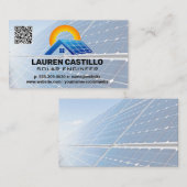 Visite Logo technique du panneau solaire | Carte de visit (Devant / Derrière)
