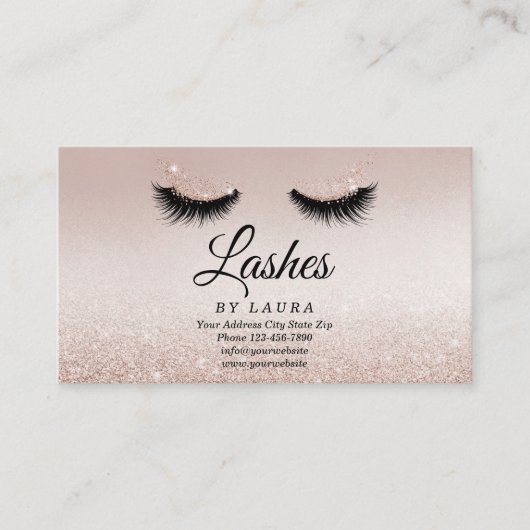 Visite Longueur Lash Extension Makeust Artiste Carte de v (Devant)