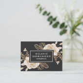 Visite L'or peint à la main peint fleurit le carte de (Debout devant)