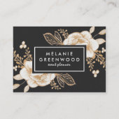 Visite L'or peint à la main peint fleurit le carte de (Devant)