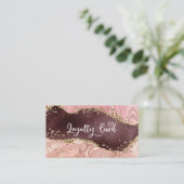 Visite Loyalty Glitzer Card 5 clous Lashes Carte de visit (Debout devant)