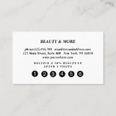 Visite Loyalty Glitzer Card 5 clous Lashes Carte de visit (Dos)