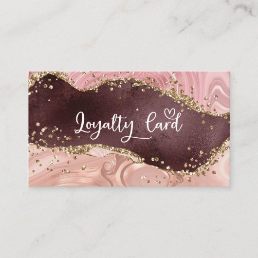 Visite Loyalty Glitzer Card 5 clous Lashes Carte de visit (Devant)