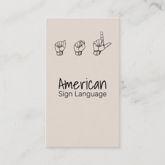 Visite LSF, Langue des Signes, Traducteur, Carte de Visit (Devant)