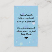 Visite Lt Blue de carte faite sur commande de Childcare (Dos)