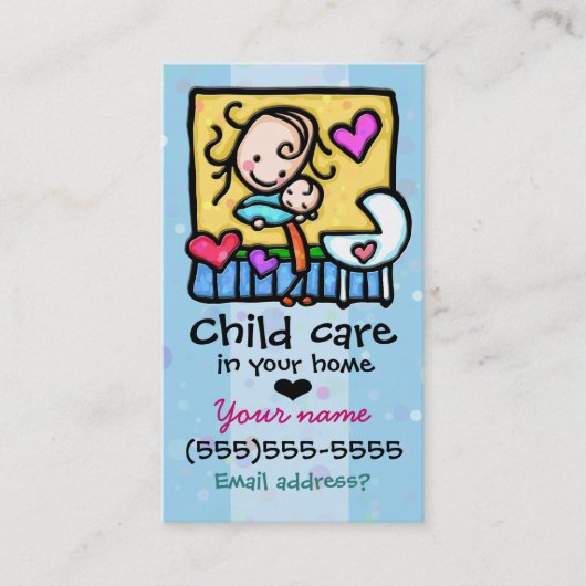 Visite Lt Blue de carte faite sur commande de Childcare (Devant)