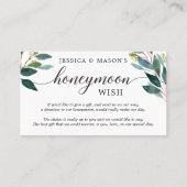 Visite Lune de miel et carte de boîtier d'information (Dos)