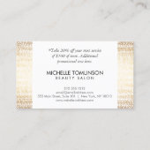 Visite Luxe Faux Gold Confetti Motif Carte de réduction (Dos)
