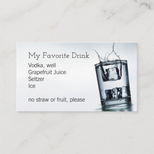 Visite Ma carte de boisson (Devant)