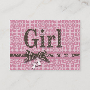 Visite Ma carte de rappel de baby shower de fille