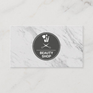 Visite Magasin de beauté Marbre Monogramme Carte de visit