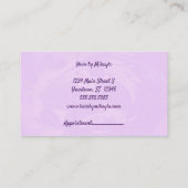 Visite Magenta Rose Hair Style ongles Simple Carte de vis (Dos)