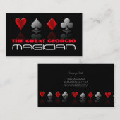 Visite Magicien Cool, carte de divertissement (Devant / Derrière)