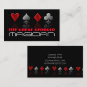 Visite Magicien Cool, carte de divertissement (Devant / Derrière)