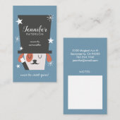 Visite Magicien mignon de chien de carte de contact de (Devant / Derrière)