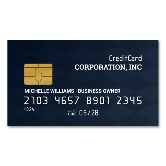 Visite Magnétique Carte de crédit | À DAMIERS ARRIÈRE - PLAN (devant)