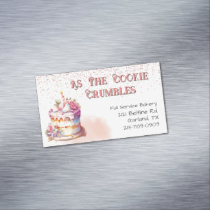 Visite Magnétique Joli gâteau et Faux Parties scintillant Carte de v