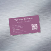 Visite Magnétique Professionnel minimal Qr Code Berry Carte de visit (In Situ)