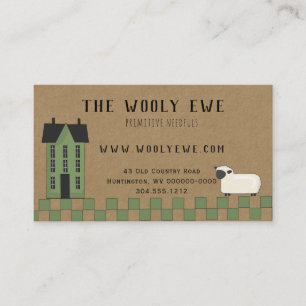 VISITE MAISON DE SALTBOX PRIMITIVE SUR KRAFT CARTE DE VIS